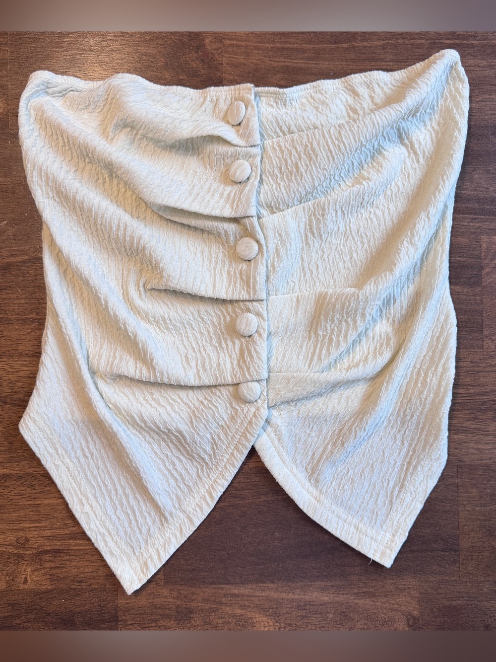 Cider Small Textured Button Front Collared Vest Top Boho Y2K